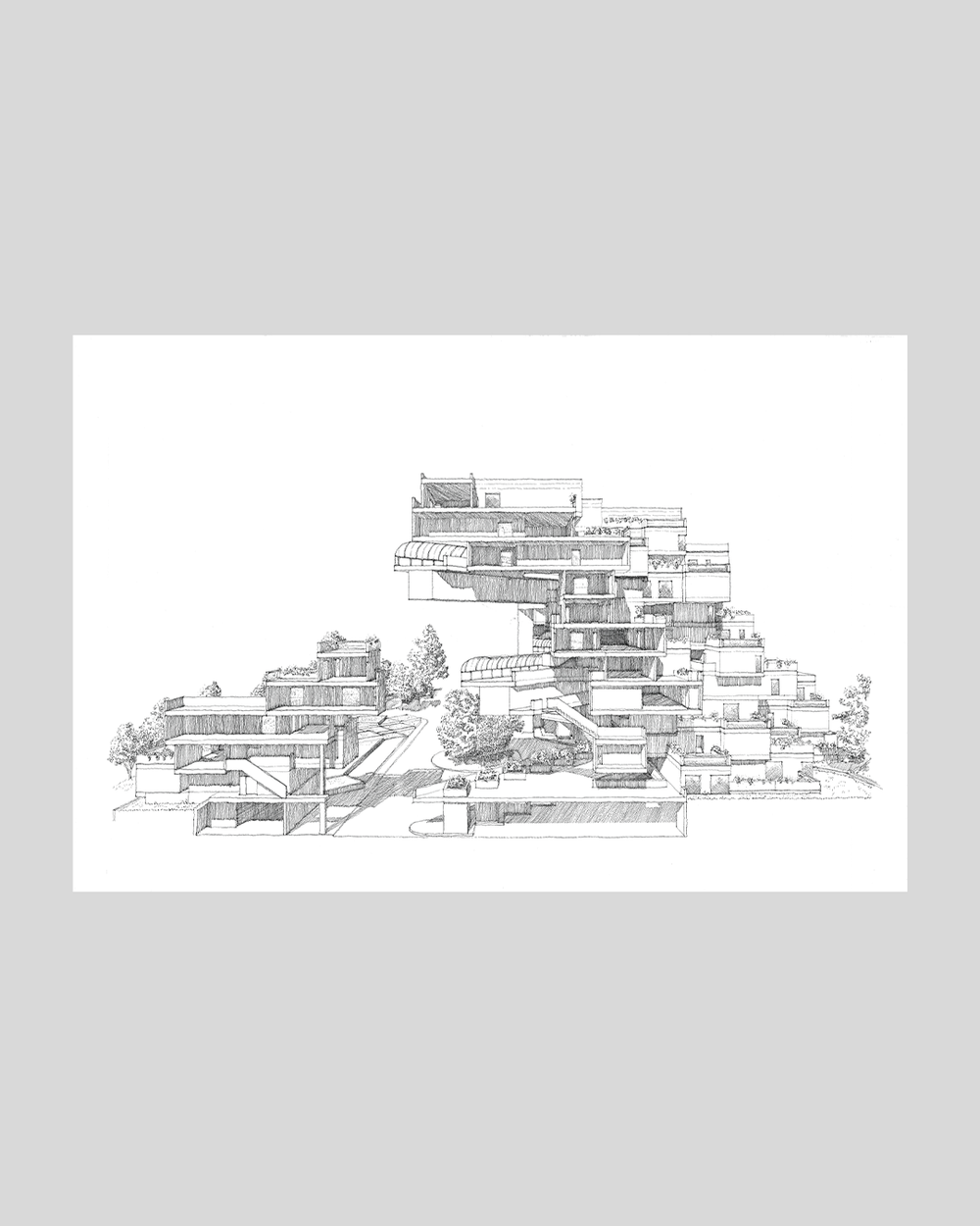 Habitat 67 - Sectional Perspective