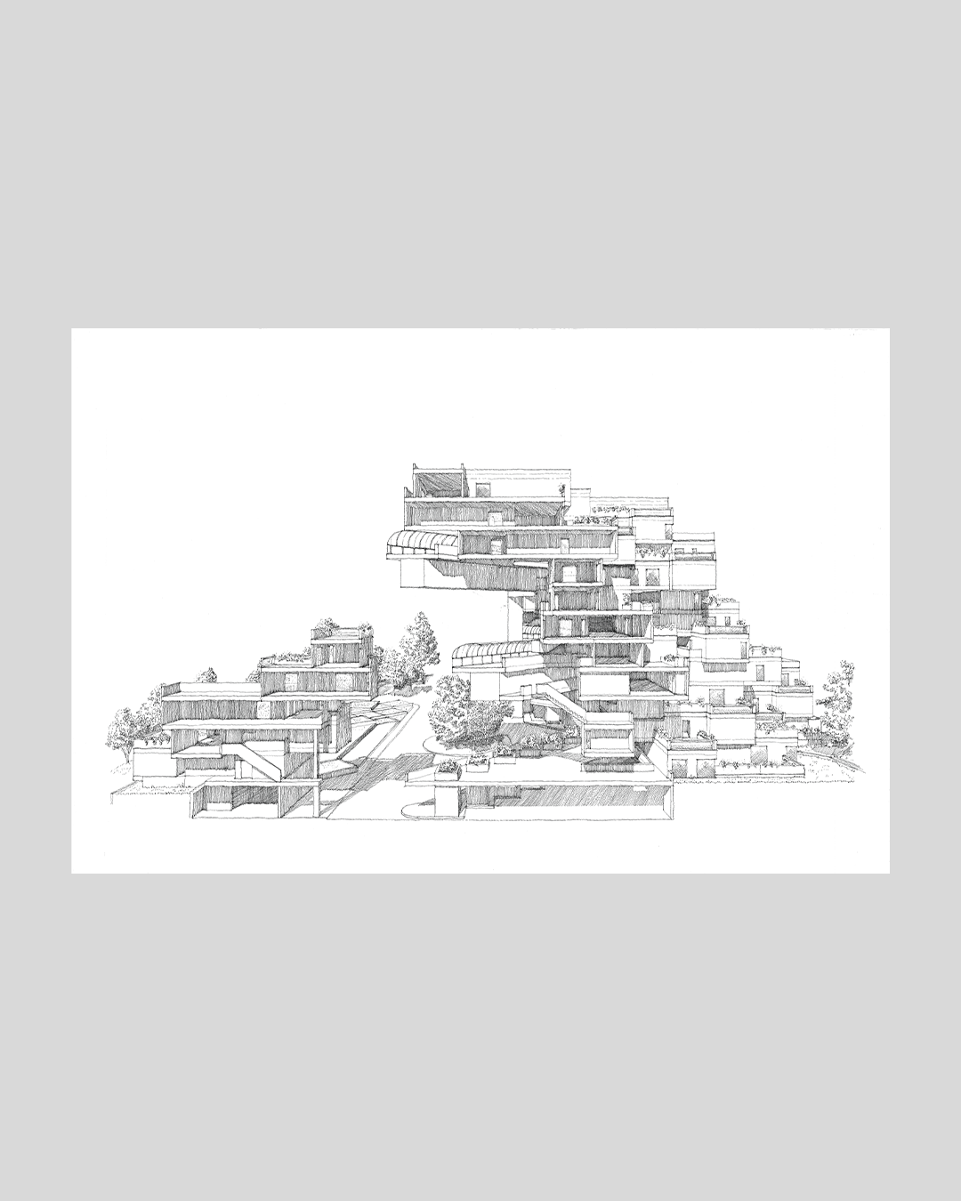 Habitat 67 - Sectional Perspective